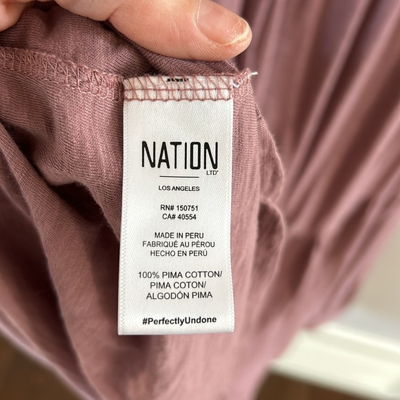 Nation Geri V-Neck Peasant Puff Sleeve Dress- Santa Fe - Picture 11 of 15